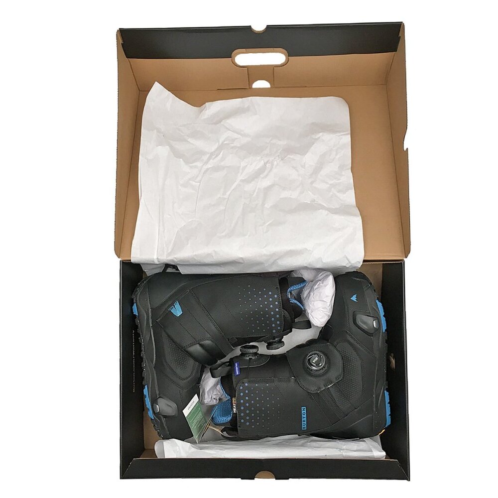 NEW! $480 Burton Photon Wide Step On Snowboard Boots!  Size 11.5  Black & Blue